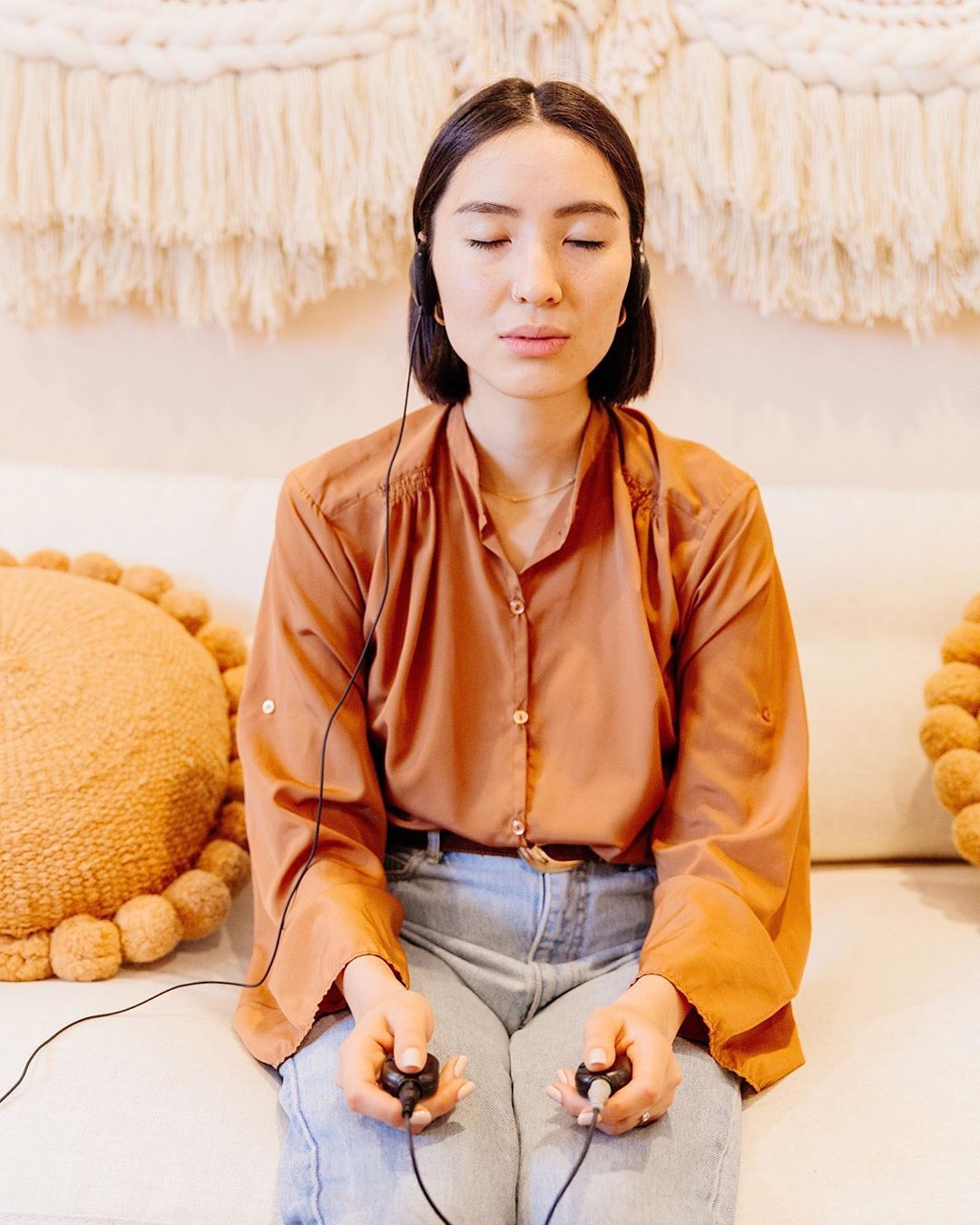 Paciente durante una sesión de Neurofeedback